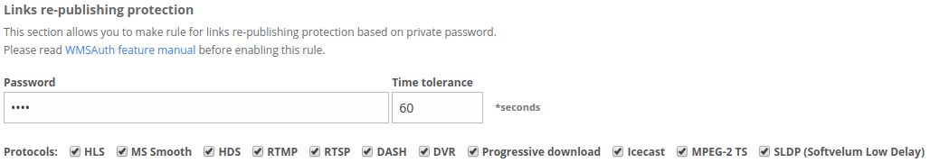 WMSAuth setup password